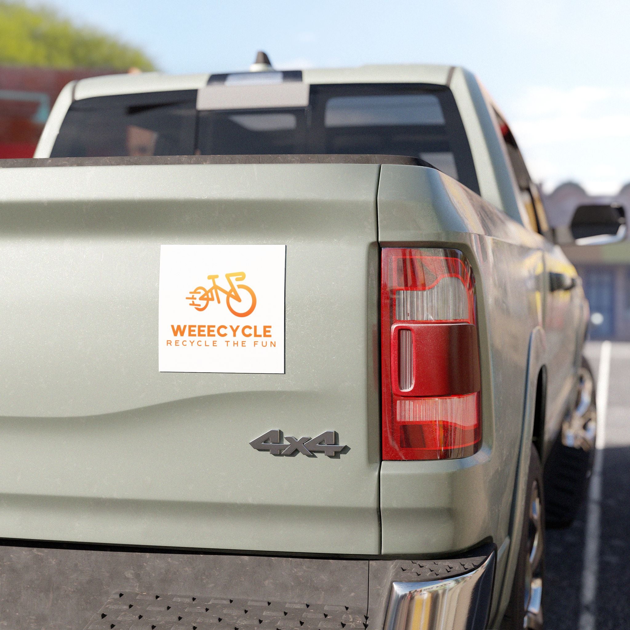 Weeecycle Car Magnet — 'Recycle the Fun' Eco Bike Logo