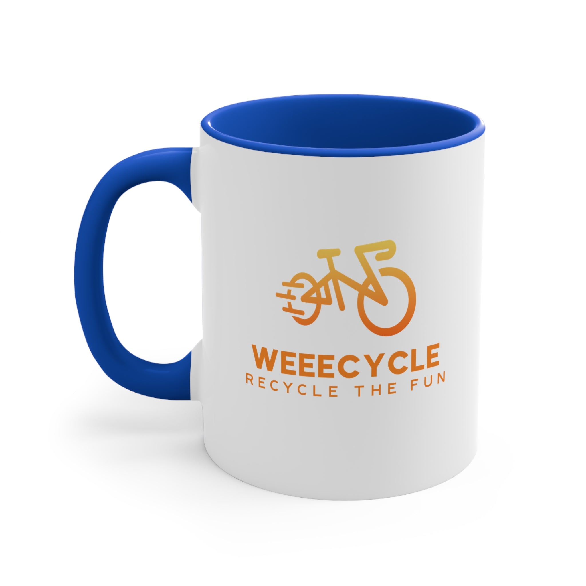 Accent Mug — Weeecycle "Recycle the Fun" Bicycle Logo Coffee Cup