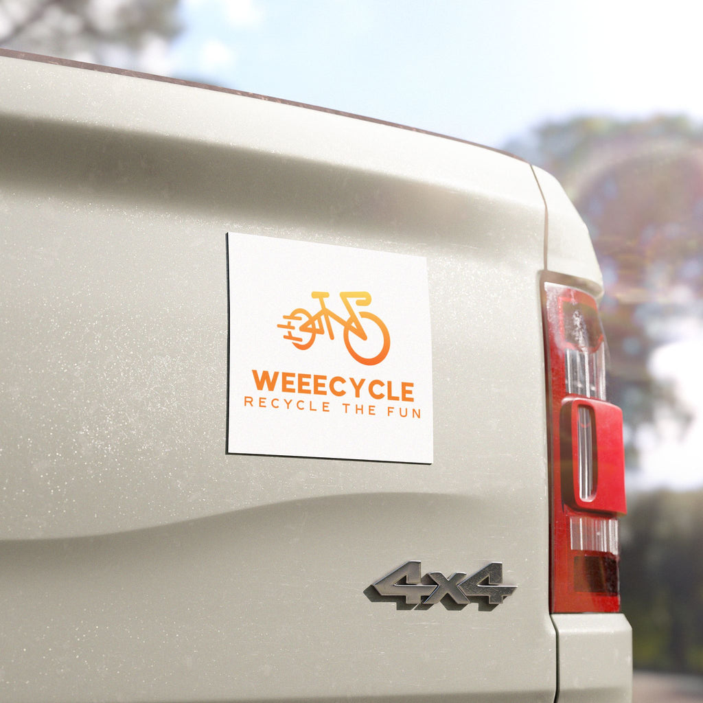 Weeecycle Car Magnet — 'Recycle the Fun' Eco Bike Logo