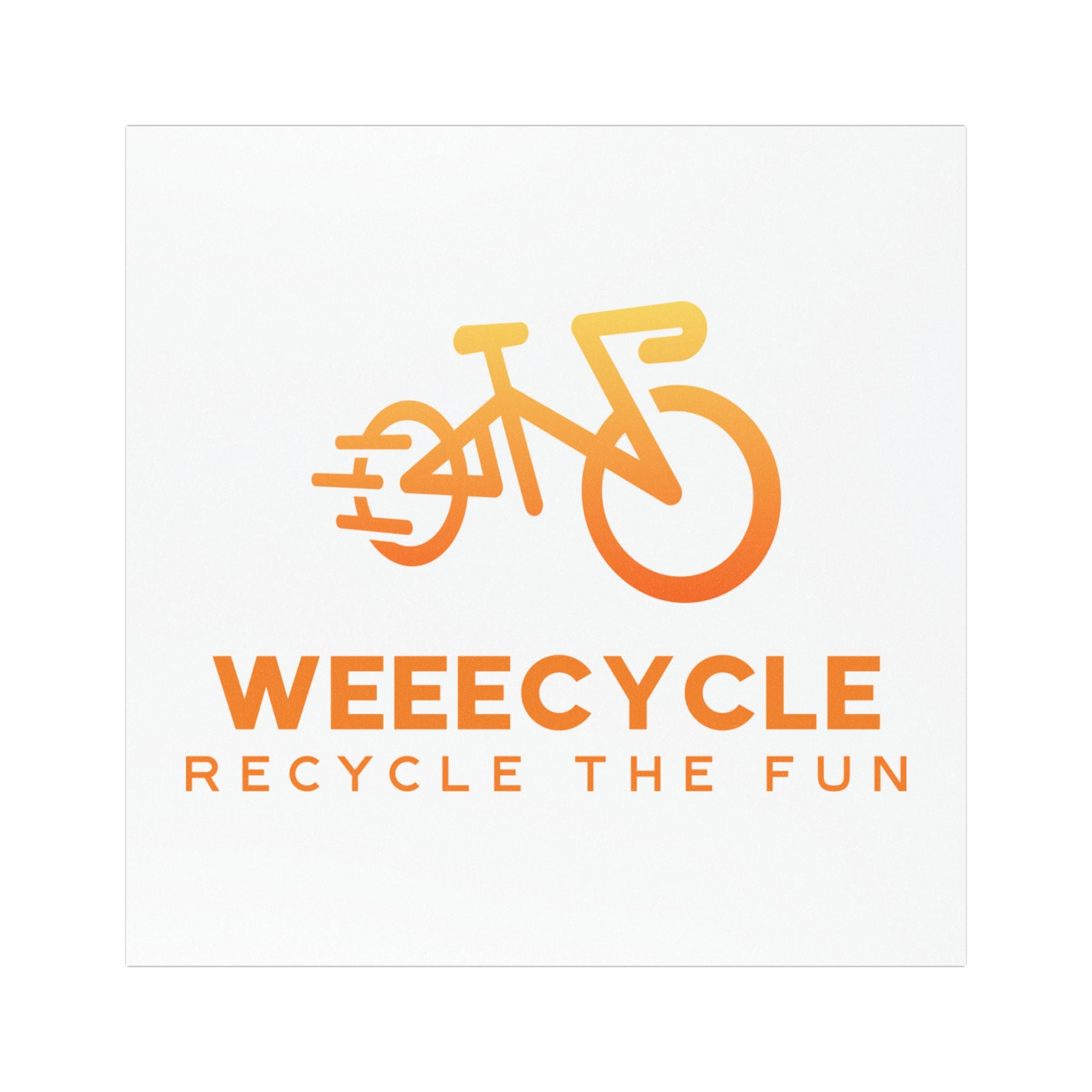 Weeecycle Car Magnet — 'Recycle the Fun' Eco Bike Logo